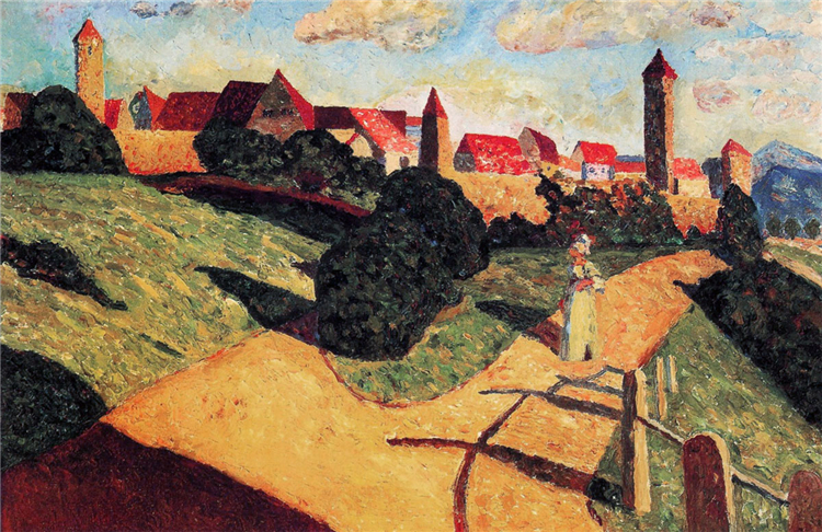 Old Town Ii 1902 Wassily Kandinsky Abstract Oil Painting